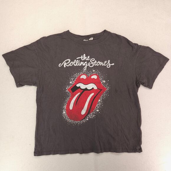 Rolling Stones Band Graphic Short Sleeve T Shirt Womens Size Large L Gray - Picture 2 of 9